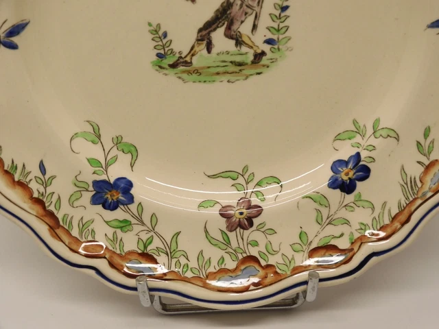 *ASSIETTE CERAMIQUE LONGCHAMP Décor d'après CALLOT  1920 COLLECTION VITRINE  D 11