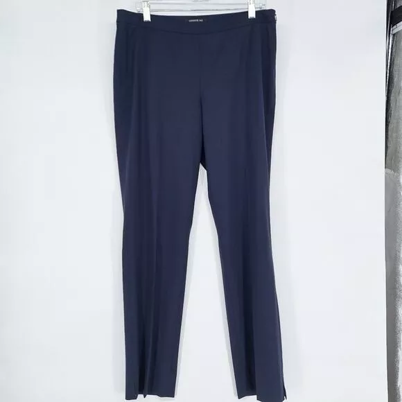 Lafayette 148 Navy Blue Virgin Wool Blend Bleecker Pants Size 10