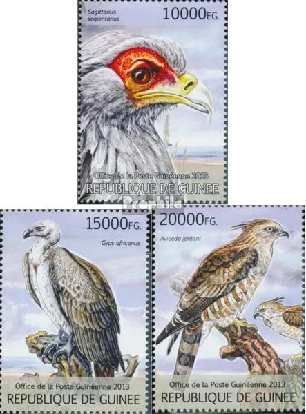 Briefmarken Guinea 2013 Mi 9733-9735 postfrisch Vögel