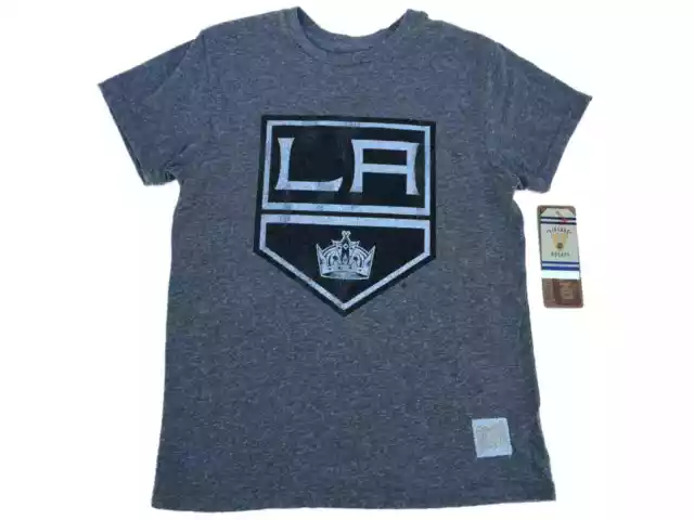 Los Angeles La Kings Rétro Marca Ragazzi Grigio Tri-Blend Manica Corta T-Shirt