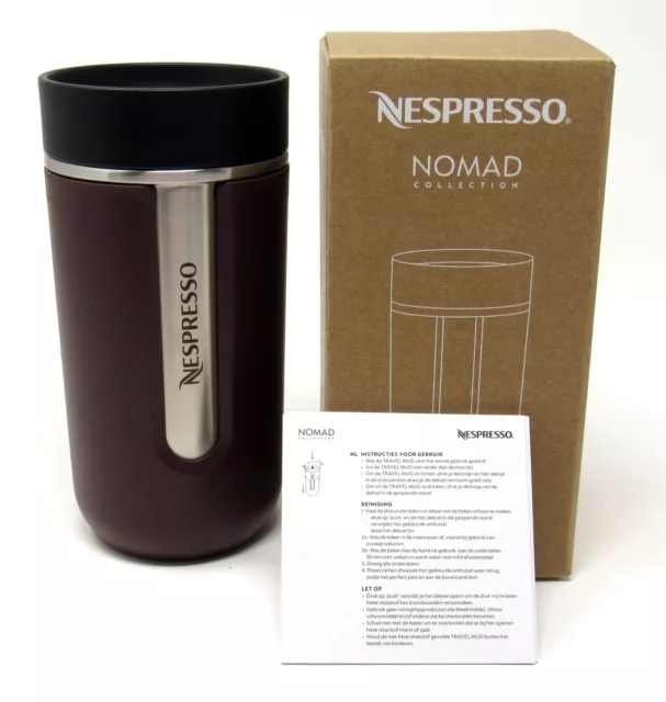 Nespresso Nomad Medium Travel Mug Burgundy 13.5 oz Limited Edition New in Box