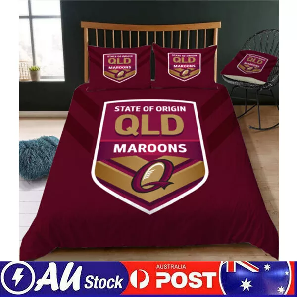 Qld Maroons Doona Single/Double/Queen/King Bed Quilt/Doona/Duvet Cover