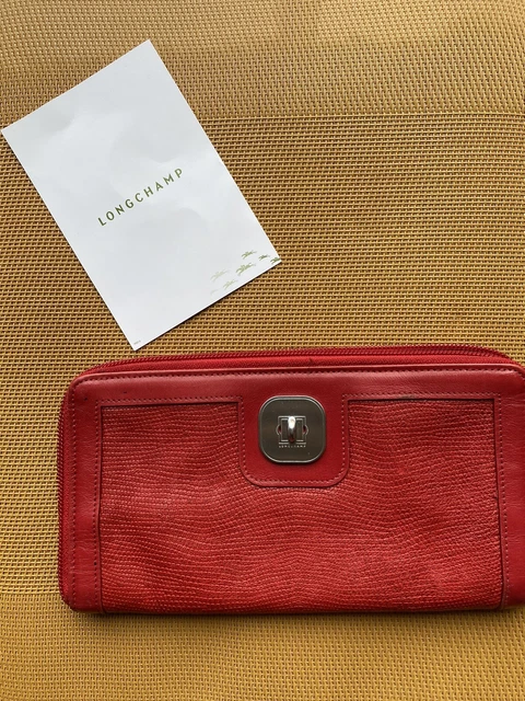 LONGCHAMP PORTEFEUILLE COMPAGNON cuir rouge EUR 35 00 PicClick FR