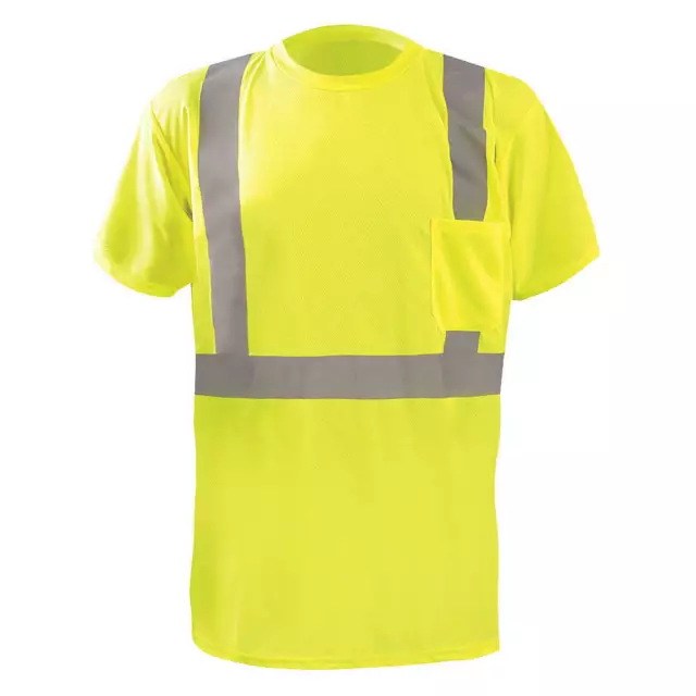 OCCUNOMIX LUX-SSTP2BX-YXL Short Sleeve T-Shirt,XL,ANSI Class 2