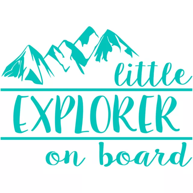 Little Explorer On Board 8" Vinyl Decal Car Window Sticker outdoor hiking