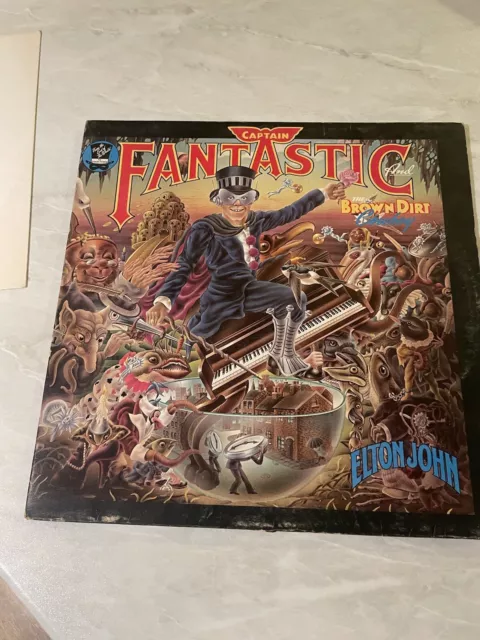 Elton John - Captain Fantastic And The Brown Dirt Cowboy LP album inc Poster