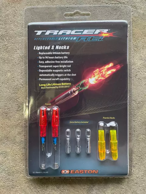 Easton Tracer 2 Pack - Replaceable Lithium RLi - Lighted S Nocks