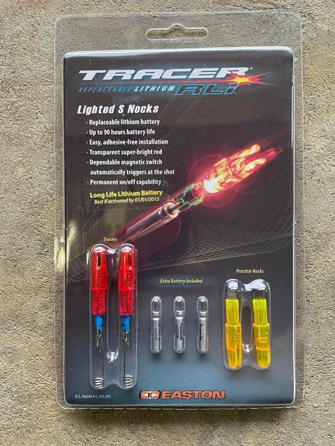 Easton Tracer 2 Pack - Replaceable Lithium - Lighted S Nocks - EXPIRED IN 2013