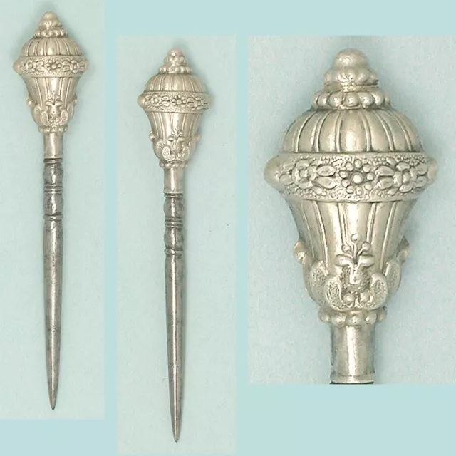 Lovely Antique Silver Plated Stiletto / Awl * French * Circa 1900