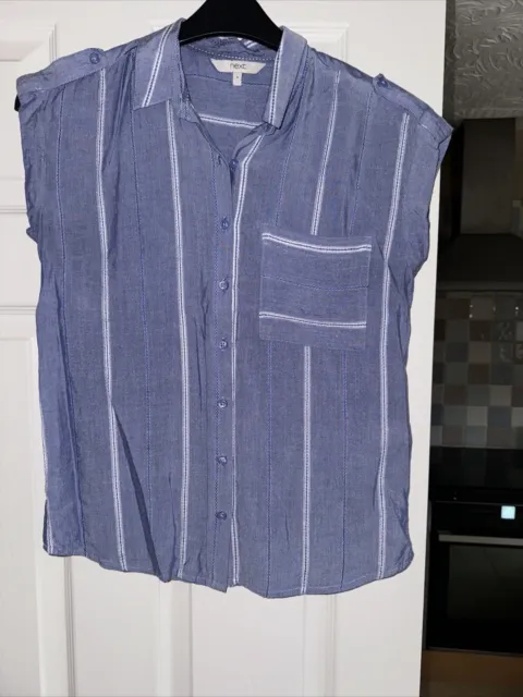 Ladies Next Blue Blouse Shirt Size 6