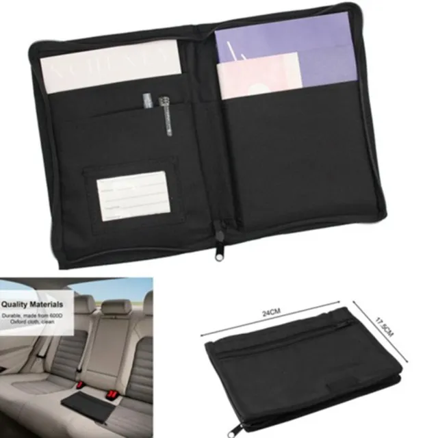 24*18*2cm Black Car Glove Box Manuals Storage Organizer 600D Oxford Cloth Folder