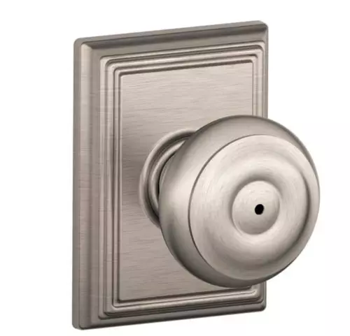 Schlage F40 GEO ADD Georgian Door Knob with Addison Trim, Bed & Bath Privacy