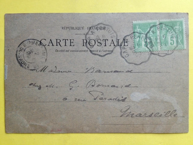 cpa RARE from 1899 EAU FORTE ENGRAVING SISTERON DRAWING Les TOURS & LA CATHEDRALE 2