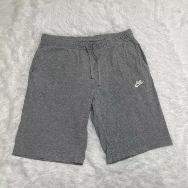 Nike Sportswear Jersey Club Shorts Men's Size XL Gray Lightweight Cotton Sweat
