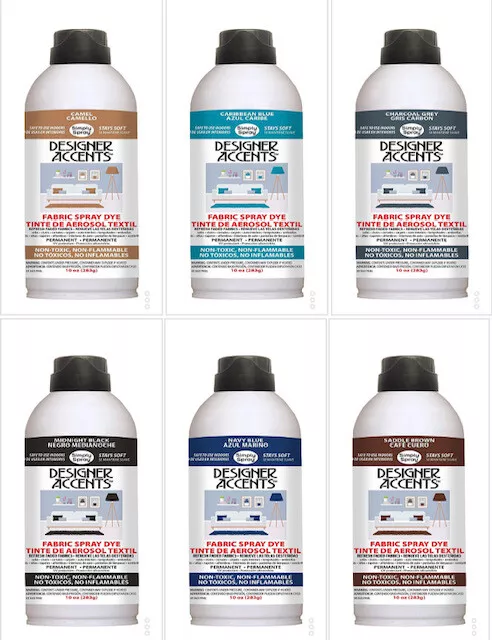 SIMPLY SPRAY UPHOLSTERY Paint Fabric Paint 9 Colours 12.99