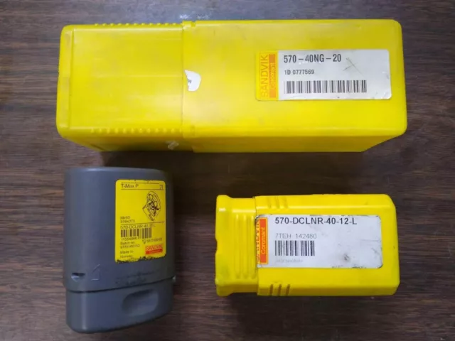 New Sandvik Coromant 570-40NG-20 CoroTurnSL Adapter (2) 570-DCLNR-40-12-L Head