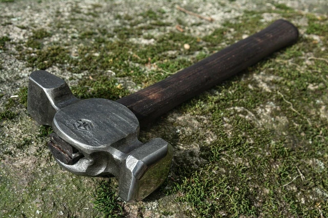 Marteau à panne croisée forgeron 3 lb Outils de forgeage Marteau fait main