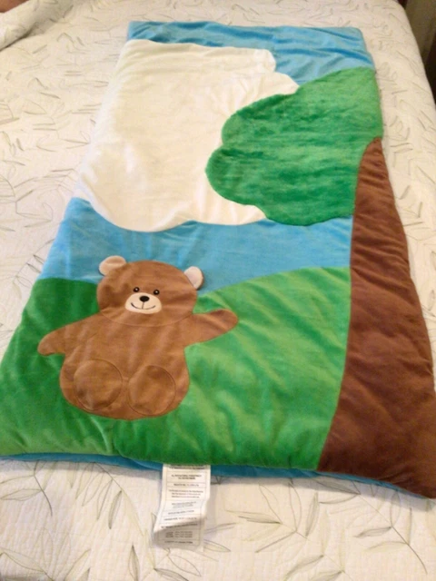"Saco de dormir para niños oso de peluche súper suave hora de la siesta 25,20"" x 55"""