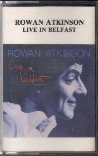 ROWAN ATKINSON LIVE In Belfast cassette UK Arista 1980 black shell