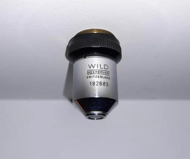Wild Heerbrugg 10x /0.25 RMS microscope objective 160mm 37mm focal lens