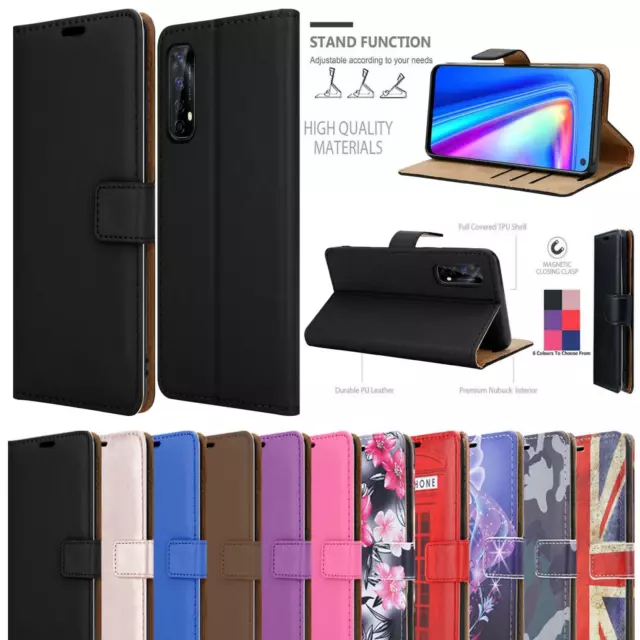 For Realme 7 Pro X50 5G Case Magnetic Flip Leather Wallet Shockproof Phone Cover