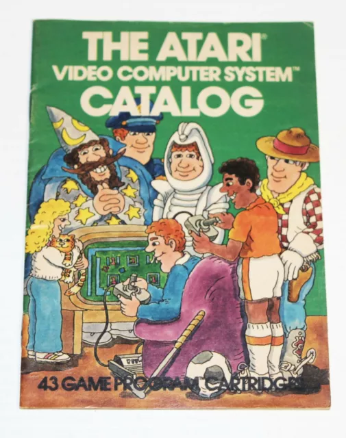 Vintage Atari 2600 43 Game Program Cartridges Catalog Booklet Manual 1981 Green