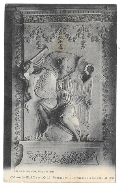 Le Château de SULLY sur LOIRE(45) Loiret fireplace panel CPA uncirculated