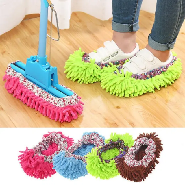 Zapatillas multifuncionales de limpieza de polvo de suelo zapatos limpieza podrida de Hei'