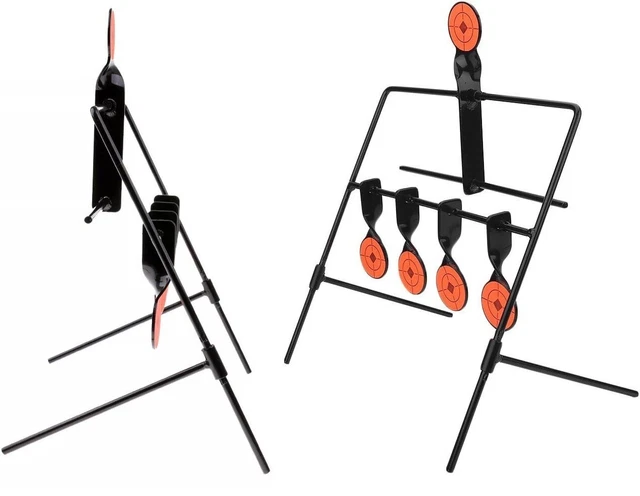 KCT Shooting Practice Spinning Metal 7 Targets Self Resetting Air Gun Rifle Set Freestanding Target - View #5
