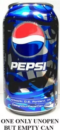 Pepsi Abstract Kunstwerk USA Limitierte Auflage 2008 Leere Ungeöffnet 355ml Kann