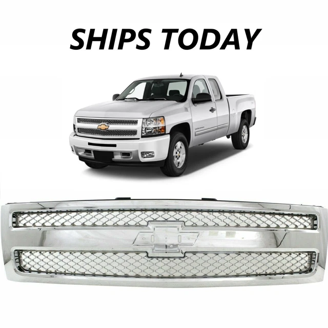 Chrome Front Grille Assembly For 1988-1993 Chevy C/K Silverado 1500 2500 3500 & Blazer