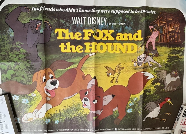 FOX AND THE Hound 1981 ORIGINAL Quad Movie Poster Walt Disney £19.95 ...