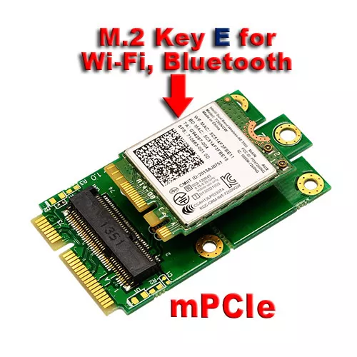 M.2 (NGFF) KEY E to mPCIe (PCIe+USB) mini PCIE Adapter