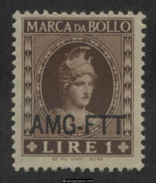 AMG Trieste Fiscal Revenue Stamp, FTT F40c used, F-VF