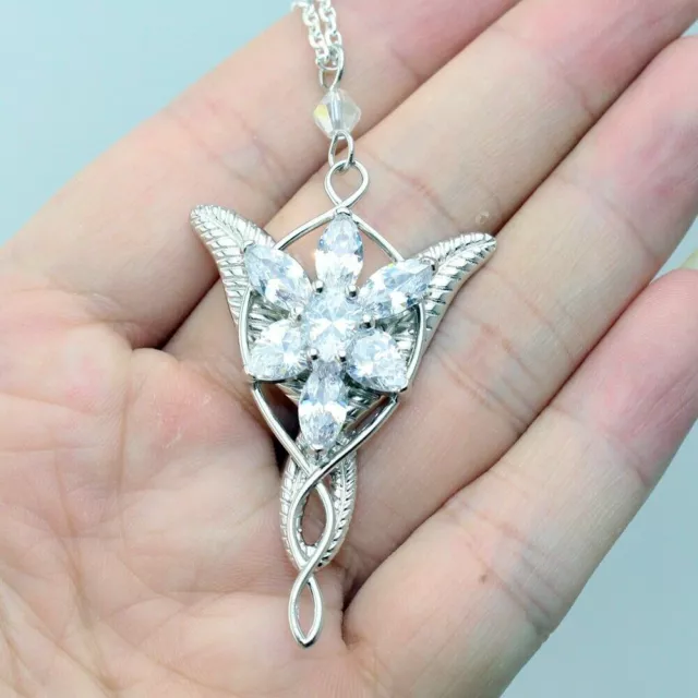 Lord of The Rings Evenstar Pendant of Arwen Necklace 925 Sterling Silver