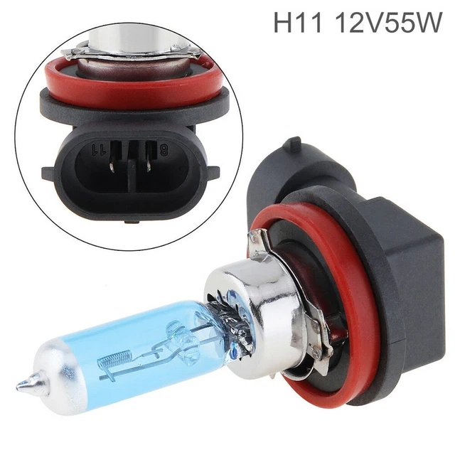 2 Ampoules H1 Halogène 12V 55W 5000K Blanc Xénon - Pour Phares Voiture/Feux De Brouillard | Chemini