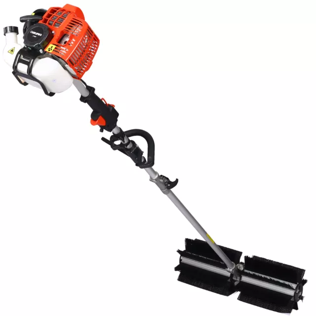 52cc Gasoline Sweeper 7000RPM Broom Articial Turf Lawns Snow Driveway Cleaning