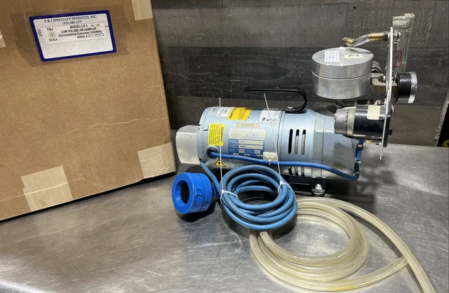NOS Surplus Low Volume Air Sampler Model LV-1 GAST Pump 0523-102Q-G588DX. ID 1