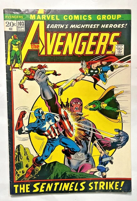 1972 The Avengers Earths Mightiest Heroes Vol. 1 #103, Marvel, VG+