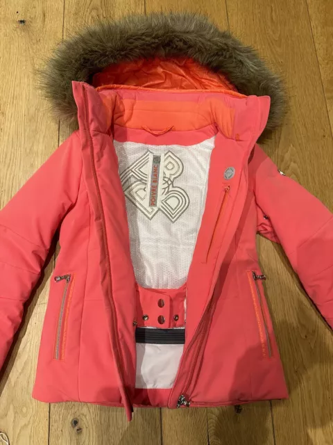 POIVRE BLANC Girls Stretch Ski Jacket, Nectar Orange, Size: 10 Years