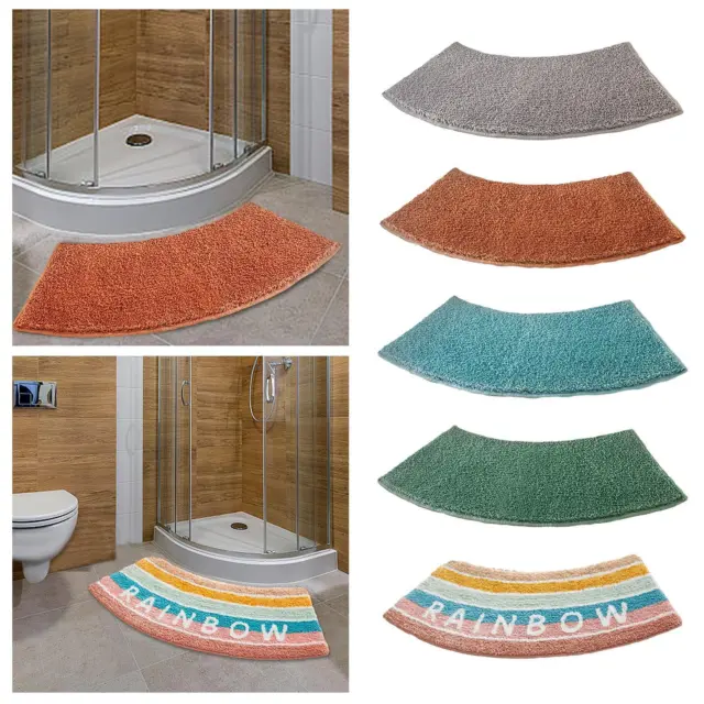 Curved Bath Mat Shower Bath Mat Plush Curved Environment Friendly Thick Bathtub