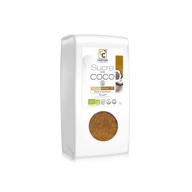 COMPTOIRS ET COMPANIES, zucchero di fiori di cocco, biologico, indice 1x 1 kg, NUOVO MHD 7/24