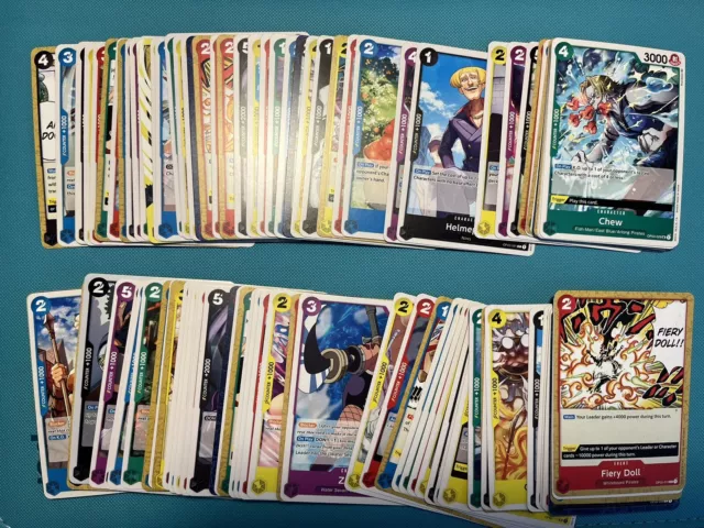 100 x One Piece TCG Bulk Common/Uncommon Cards Bundle from OP03 - Mint