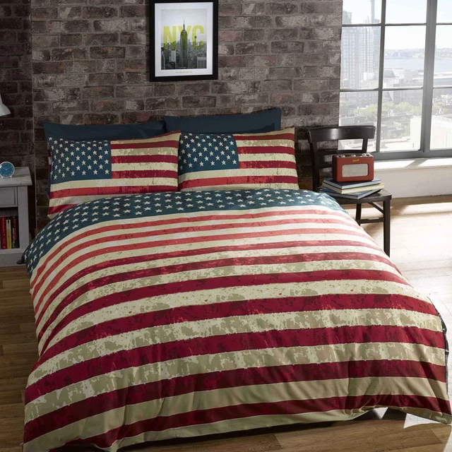 Parure de lit double avec housse de couette et taie d'oreiller à écusson du Manchester United FC - Maison