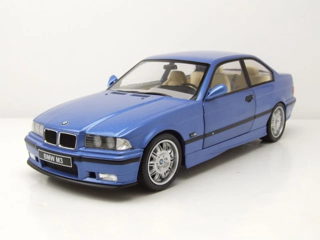 BMW M3 Coupé E36 1990 Estoril Bleu Maquette de Voiture 1:18 Solido