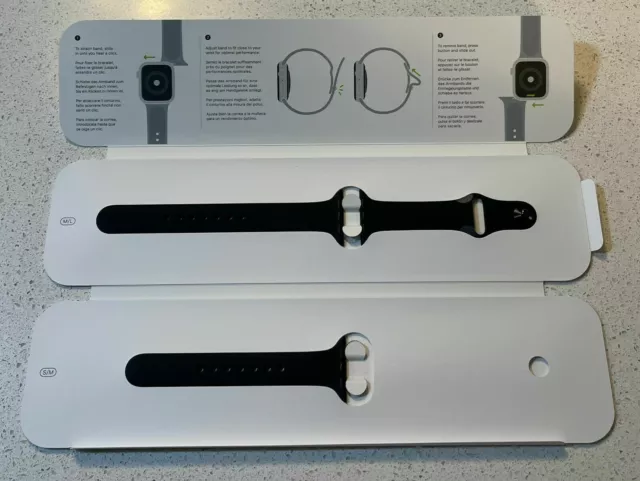 NEW Genuine Apple Brand Black Sport Band Fit Watch Size 42 44 45 49mm Authentic 3