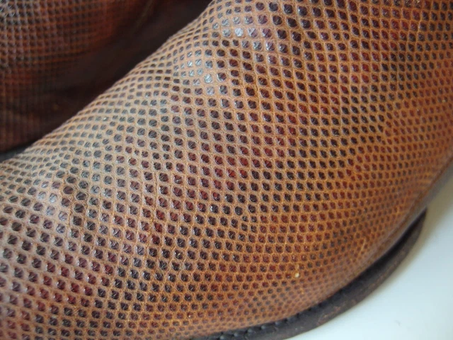 Bottes Western Tony Lama Cuir Marron Homme Pointure 8.5 D Vintage