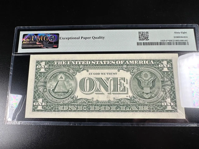 Superb Gem Graded PMG 68 EPQ Star Federal Reserve Note fr 1929-f* 6