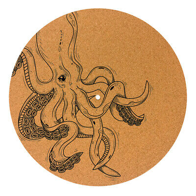 Octopus Vinile Sughero Slipmats/Giradischi Infilare Tappetini
