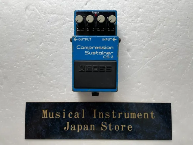 Boss CS-3 Compressor Sustainer Guitar Effect Pedal Used Tested Work from Japan
